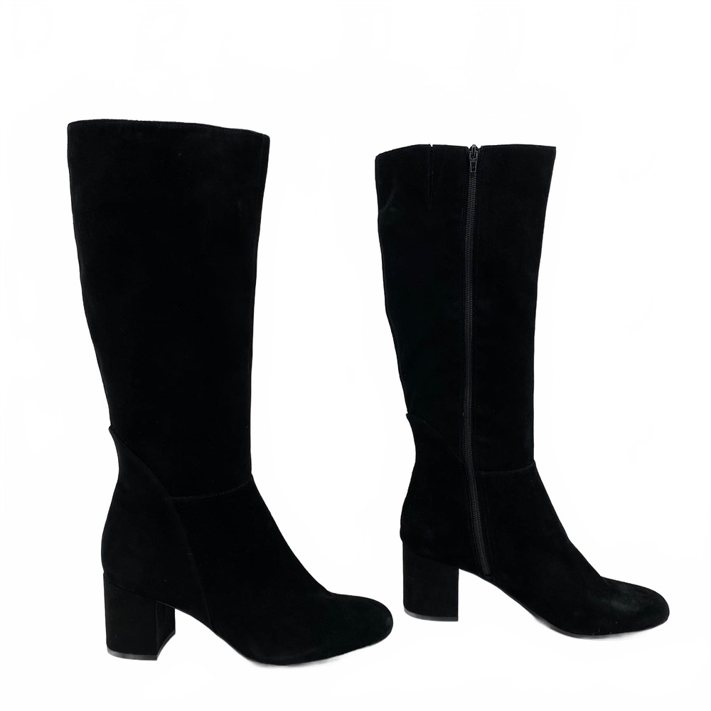 INC Black Leather Heeled Boots | Women’s Size 10.5 Regular